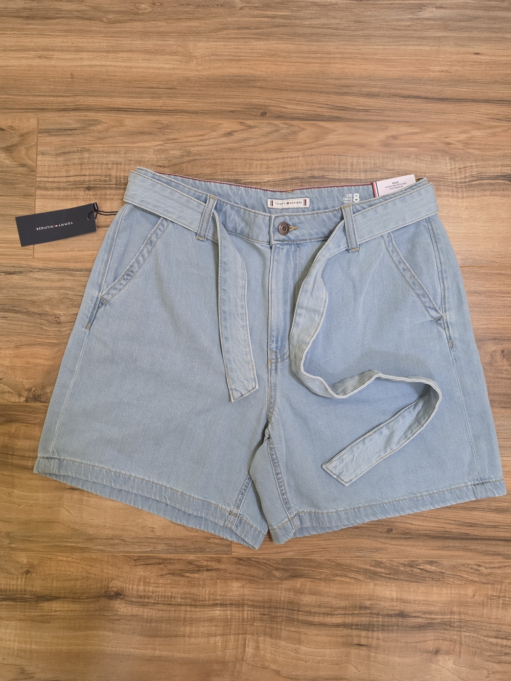 New Tommy Hilfiger Light Wash Denim Shorts